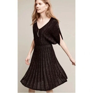 Anthropologie Black Shimmer Dress
